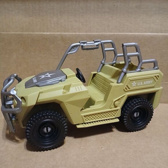U.S. Army Jeep Toy Crusier Plastic Kids 8 Inch Green Gift - Picture 1 of 6
